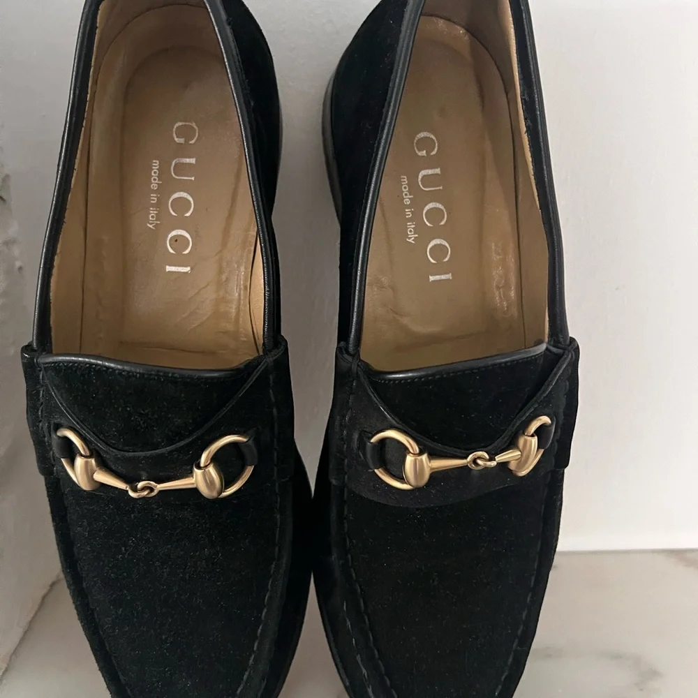 Gucci Authentic Horsebit Suede Loafer